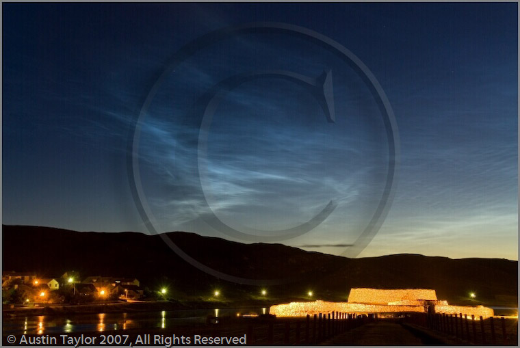 Noctilucent Clouds and Clickimin Broch Lerwick, Shetland - an unusual summer phenomenon captured by Austin Taylor