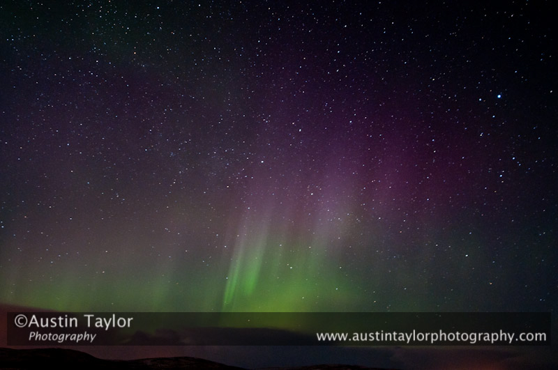 Aurora borealis (northern lights) at Catfirth, Shetland