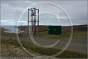 Tingwall landscape, Aerogenerators and Control Buildings - Wind Farm at Burradale, Tingwall, Shetland, by Austin Taylor