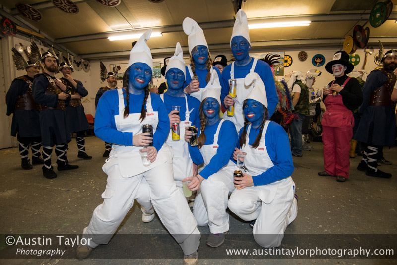 Smurfs squad at Uyeasound Up Helly-Aa 2014