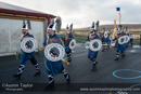 The Jarl Squad arrive at Baltasound School for Uyeasound Up Helly-Aa 2014