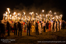 Guizers encircle the Galley before singing, cheering and setting the Galley Nordastour alight with their torches at Uyeasound Up Helly-Aa 2014