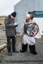 Pete Bevington gets the story from Guizer Jarl Kenny Williamson - Jarl Squad at Hillswick - Northmavine Up Helly-Aa 2014