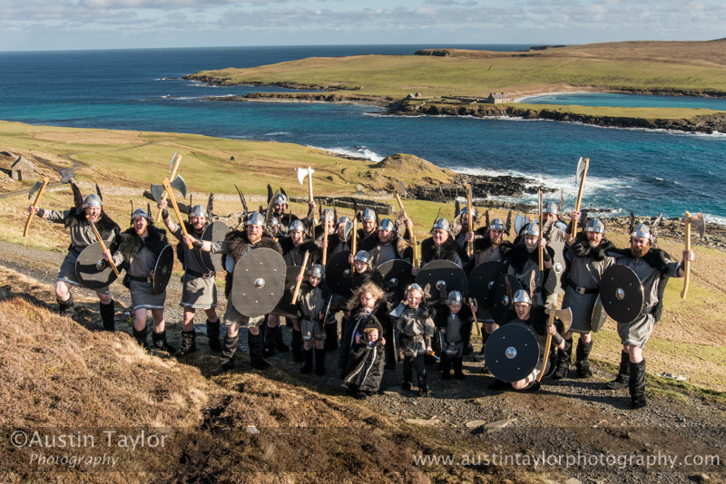Photo over Noss Sound - Bressay Up Helly-Aa 28 February 2014