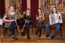 Shetland young musicians at Civic Reception at Lerwick Town Hall, Shetland for the Spirit Dancer Shetland Committee exchange visit by young people from the Osoyoos Indian and Penticton Indian Bands from Canada to Shetland on 27 April 2015