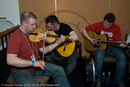 Festival goers and sessions at the Folk Festival Club for the 29th Shetland Folk Festival 2009