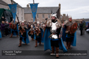 Up Helly-Aa 2011: morning procession - the Jarl Squad pass through Fort Charlotte