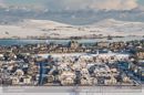 Winter view of Lerwick in the snow from Staneyhill, Lerwick