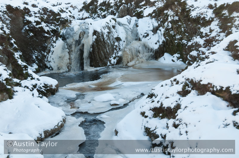 Ice formations on the Burn of Lunklet at East Burrafirth