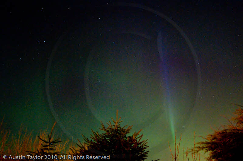 Aurora Borealis over Staney Hill, Lerwick, Shetland 12 April 2010