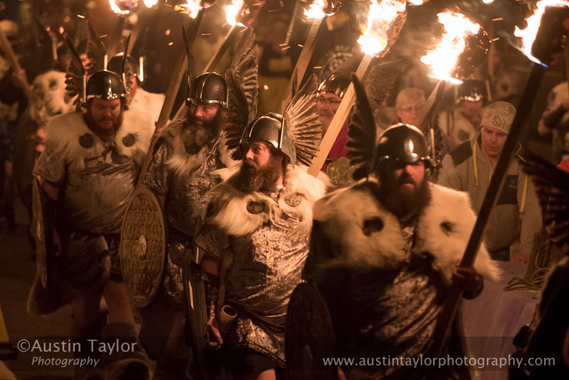 Scalloway Fire Festival 2018 with Jarl Ragnar Sutrika Lothbrok (Leslie Wills Setrice) and his galley Jörmungandr