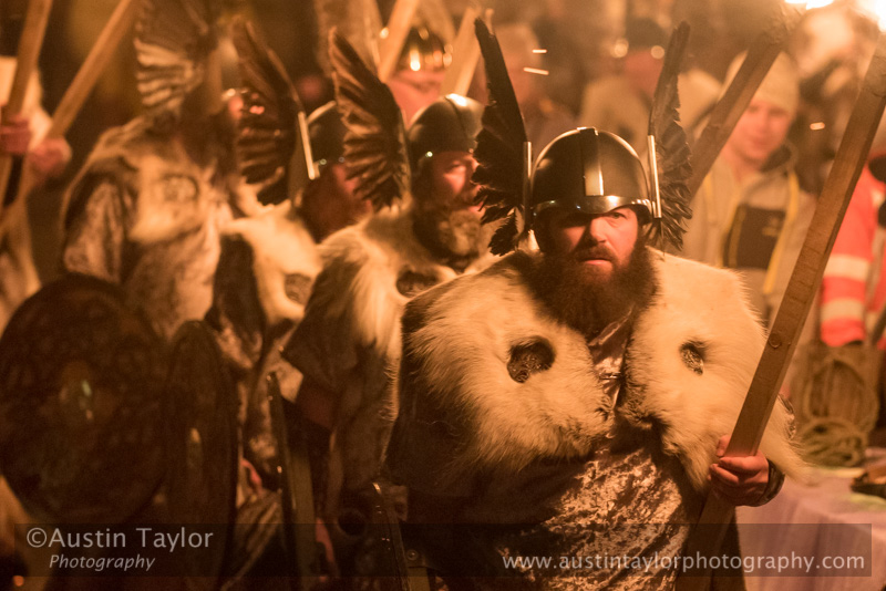Scalloway Fire Festival 2018 with Jarl Ragnar Sutrika Lothbrok (Leslie Wills Setrice) and his galley Jörmungandr