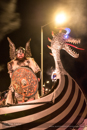 Scalloway Fire Festival 2018 with Jarl Ragnar Sutrika Lothbrok (Leslie Wills Setrice) and his galley Jörmungandr