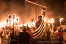 Scalloway Fire Festival 2018 with Jarl Ragnar Sutrika Lothbrok (Leslie Wills Setrice) and his galley Jörmungandr