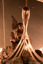 Scalloway Fire Festival 2018 with Jarl Ragnar Sutrika Lothbrok (Leslie Wills Setrice) and his galley Jörmungandr