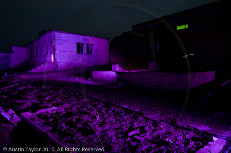 Mirrie Dancers Illuminations - former listening station, Garths Ness, Dunrossness, Shetland