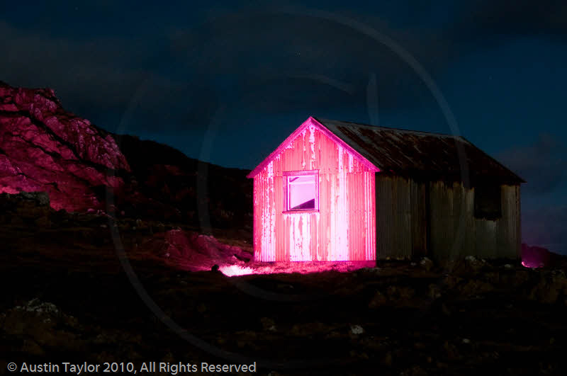 Mirrie Dancers Illuminations - Tin Shed, Haroldswick, Unst