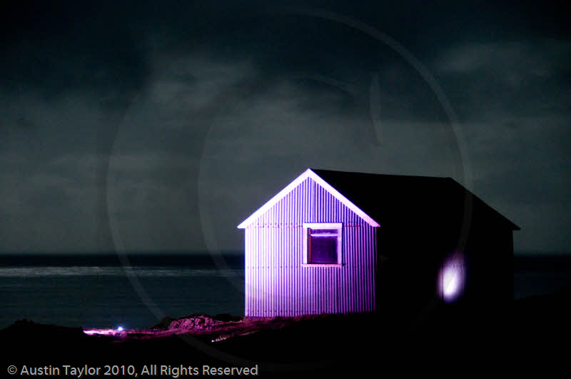 Mirrie Dancers Illuminations - Tin Shed, Haroldswick, Unst