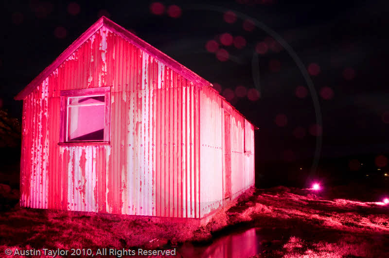 Mirrie Dancers Illuminations - Tin Shed, Haroldswick, Unst