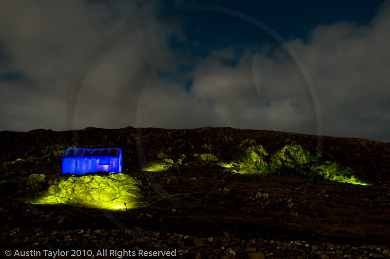 Mirrie Dancers Illuminations - Tin Shed, Haroldswick, Unst